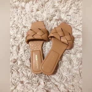 Open toe braided sandals